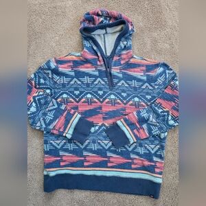 Faherty Brand ThunderVoice Eagle Men's Cozy Hoodie sz Large Aztec Boho